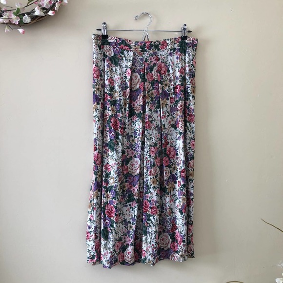 John Roberts Vintage Floral Shirt Dress Two Piece Size 5 / 6 - Picture 5 of 13